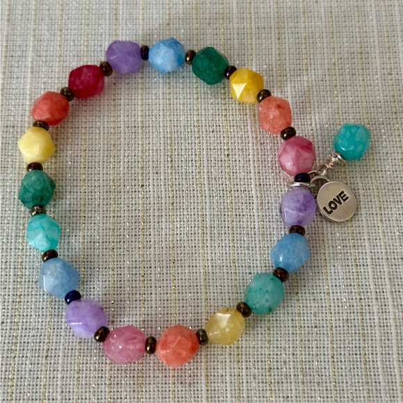 Multicolor quartz stretch bracelet - Picture 1 of 1